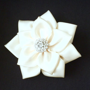 "Satin Bride" Flower hair clip/pin